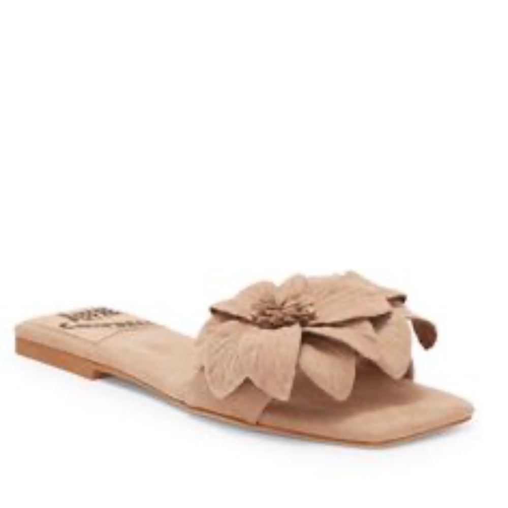 Jeffrey Campbell Petals Sandals in Neutral Suede